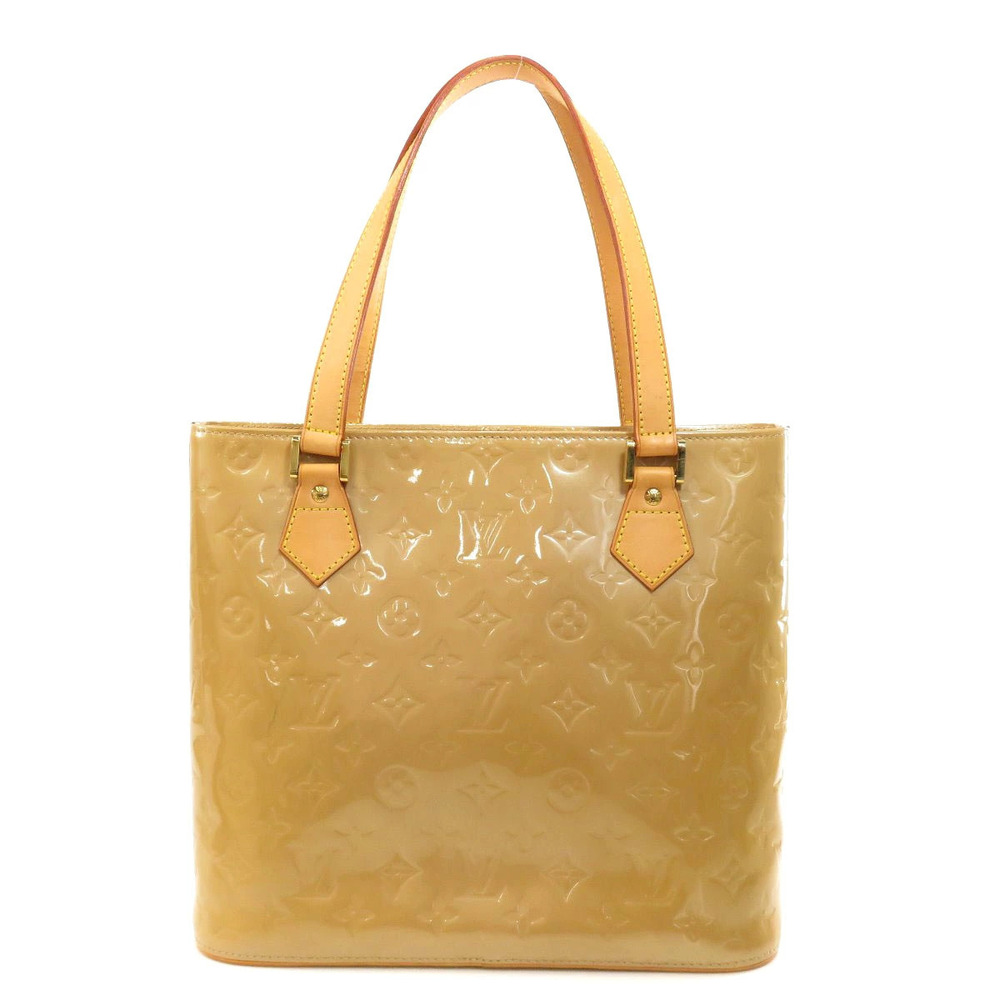 Louis Vuitton Leather Vernis Handbag Houston Black